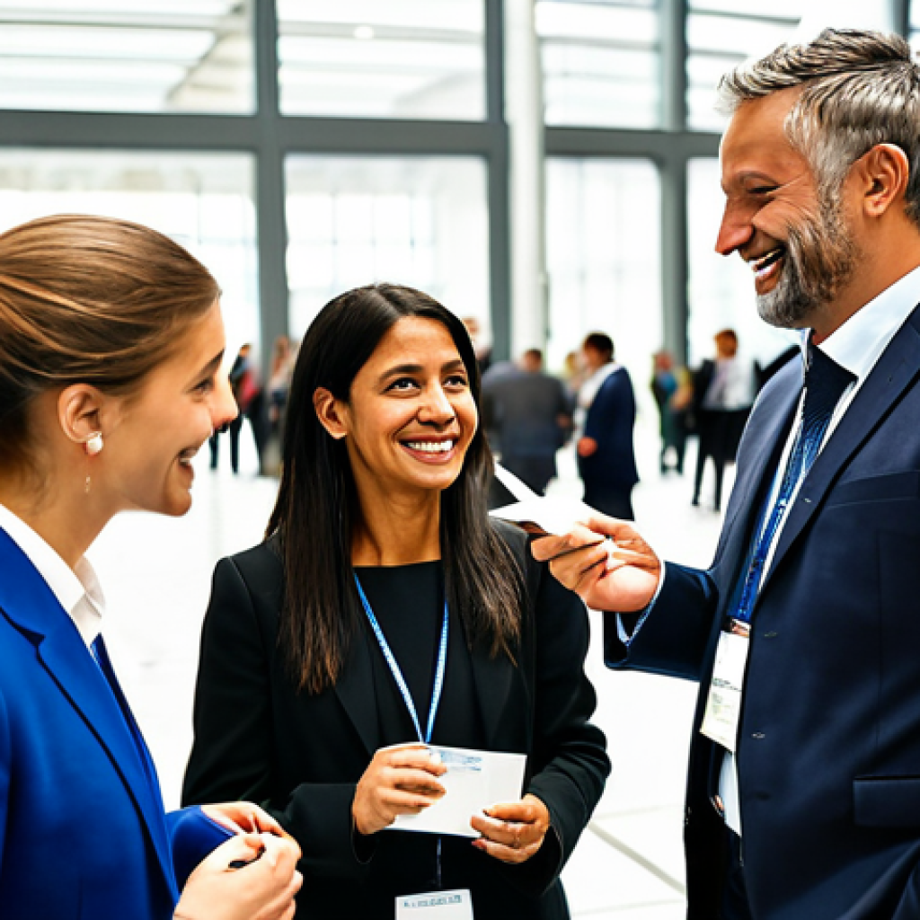 통역사로서 네트워킹 방법 - Networking Event**

"A diverse group of fully clothed professionals networking at a well-lit confere...