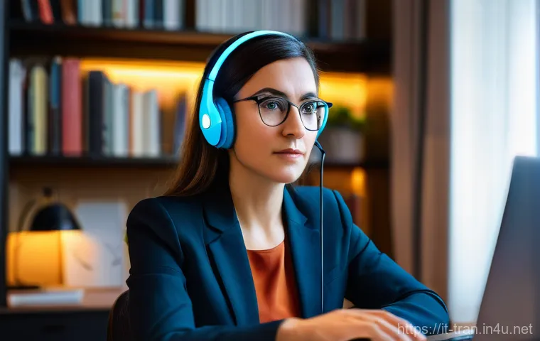 통역사 인터뷰 준비 전략 - **Prompt 1: The Tech-Savvy and Empathetic Interpreter**
"A female professional conference interp...