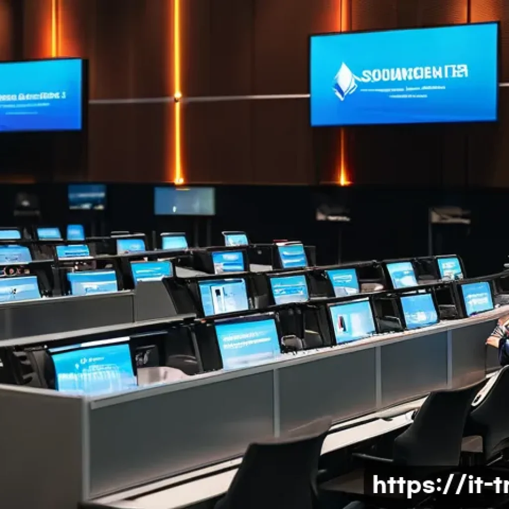 통역사 직업 만족도와 현실 - A professional conference scene showing a simultaneous interpreter booth inside a modern internation...