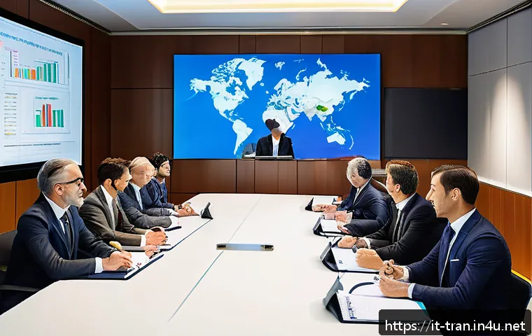통역사 시험의 실기 평가 기준 - A professional conference room scene featuring a focused interpreter sitting at a sleek desk, wearin...