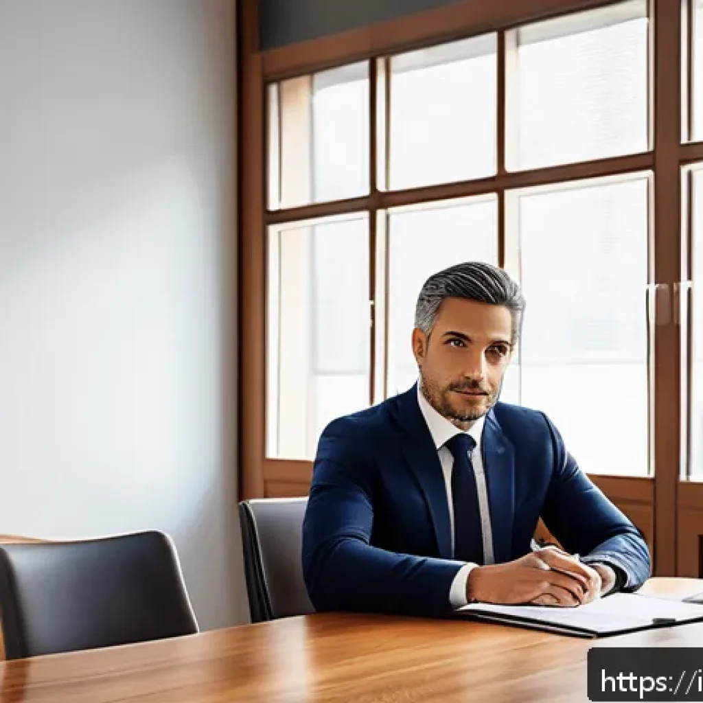 통역사 연봉 협상 전략 - A professional Italian conference room setting where an experienced interpreter, dressed in smart bu...