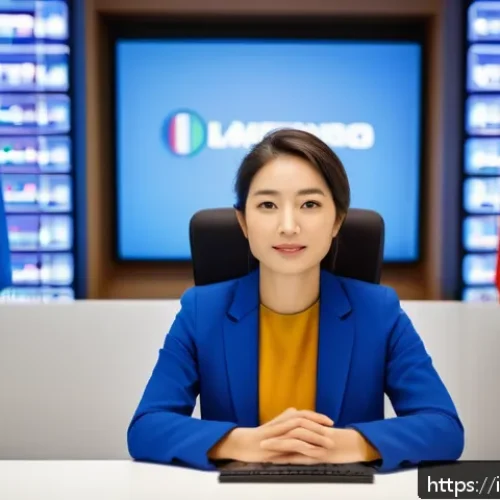 Home 33 통역사 실무에서 중요한 스킬 - A professional interpreter at an international conference, wearing smart business attire, seated ins...